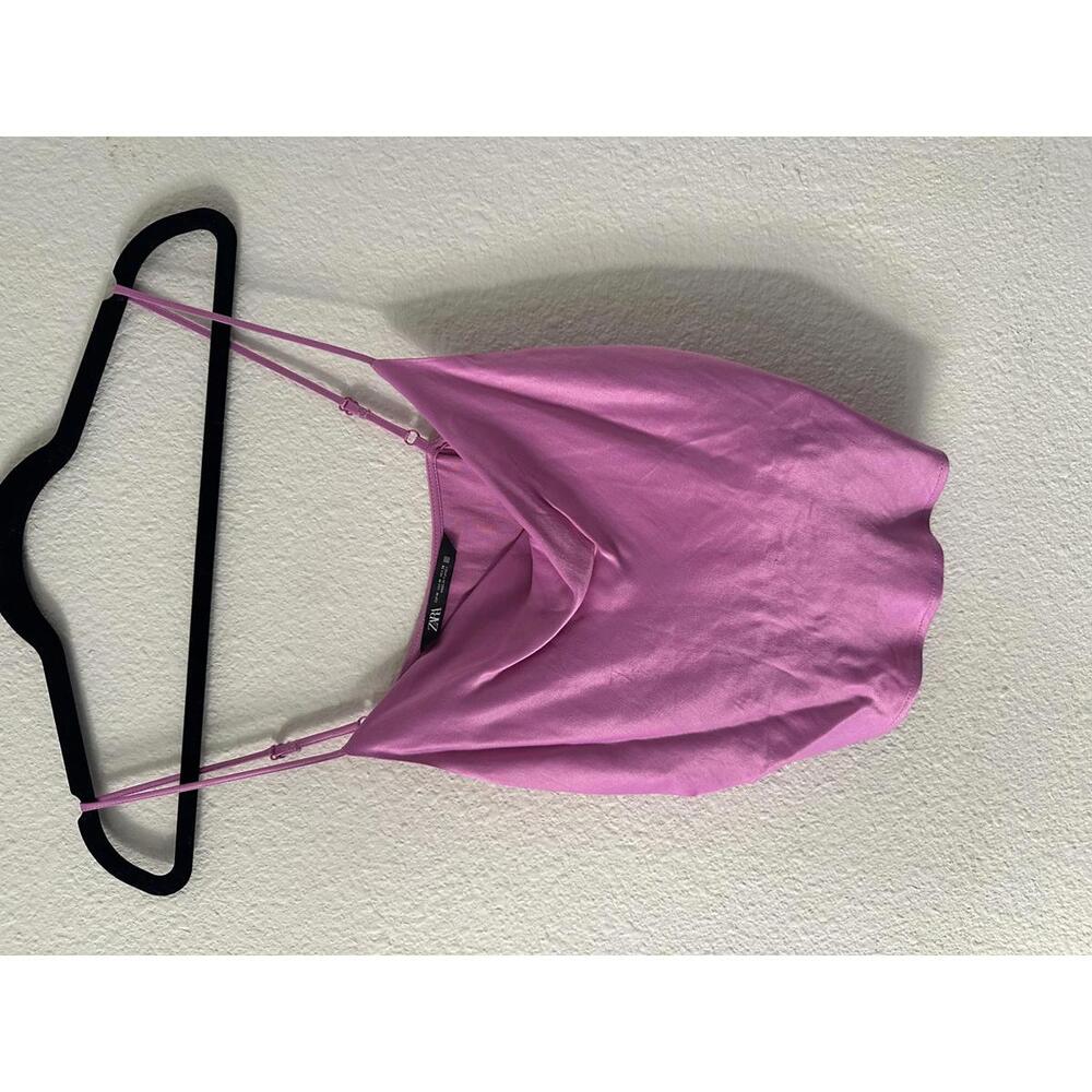 Zara Pink Satin Top - Medium